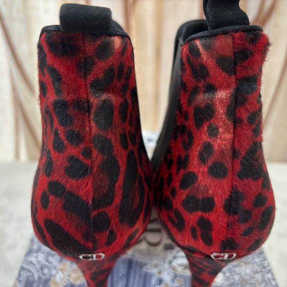 🆕 Dior CD Logo Leopard print Ankle Boots👢 - Picture 5 of 10